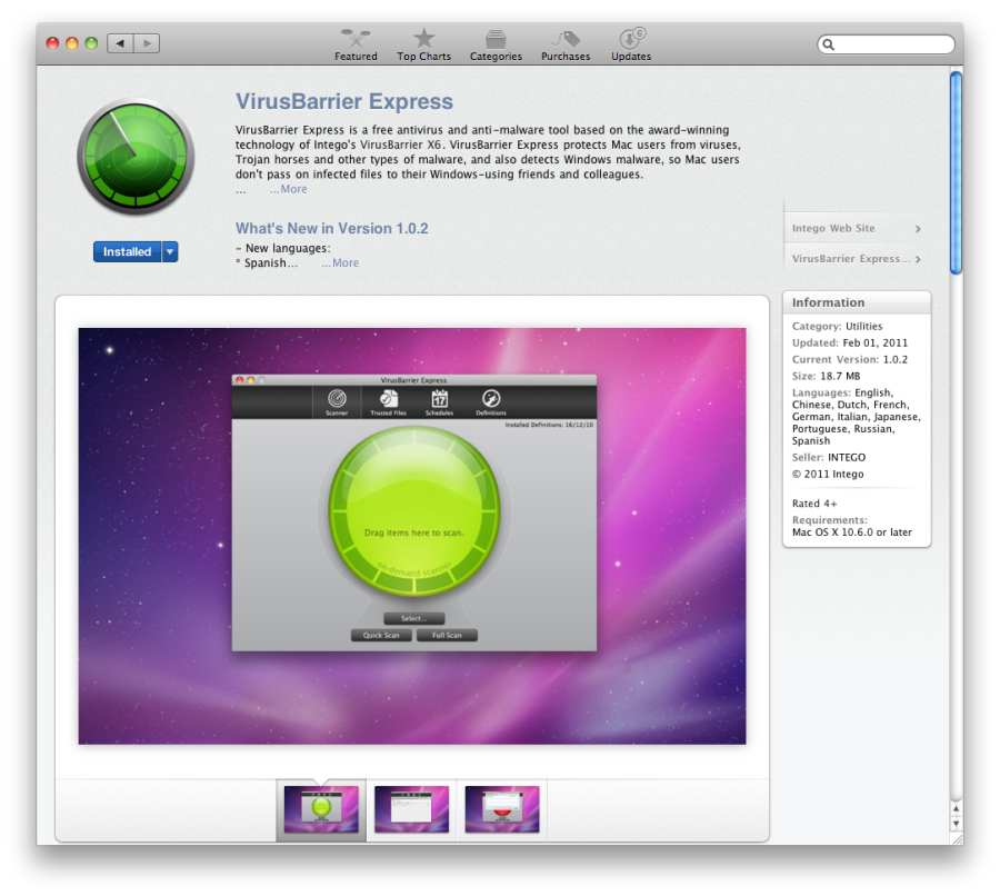 antivirus free edition for mac